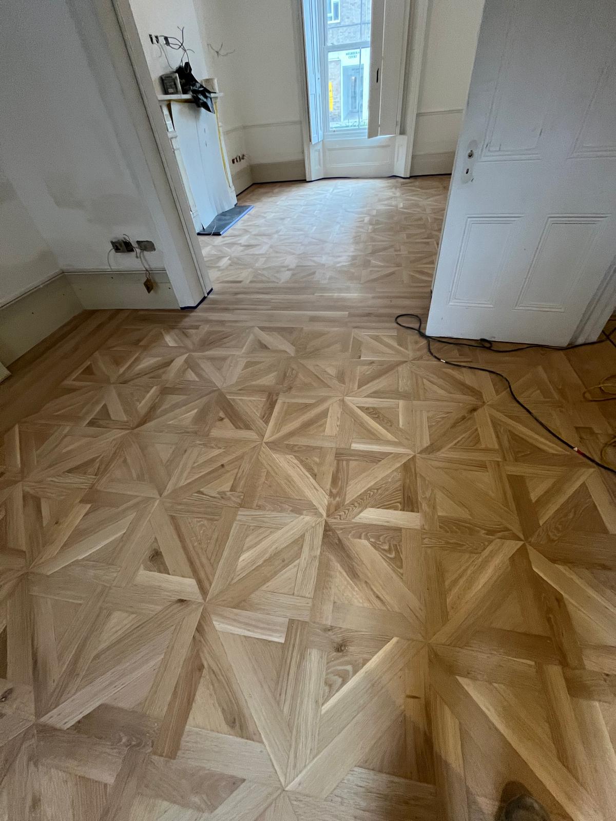Versailles panel parquet floor installation